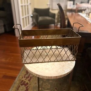 Bronze Metal Bread Basket